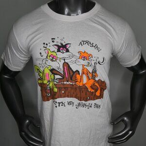 Vintage T-Shirt Are We Having Fun Yet Drunk Cats Single Stitch XL Fajer Vallarta